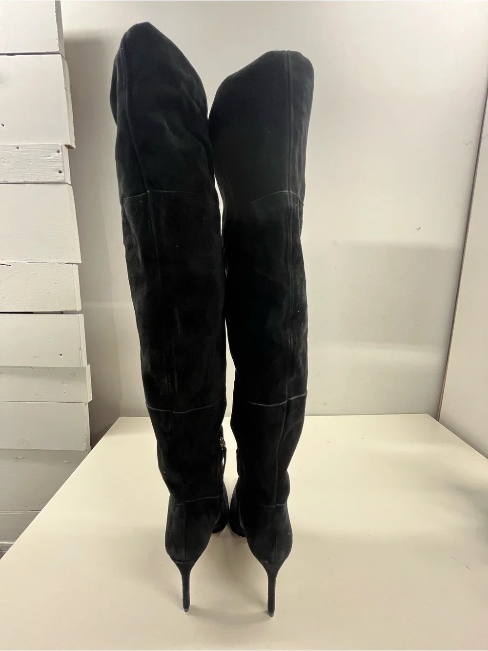 New Schutz Ashlee Over The Knee Black Suede Boot Size 8.5